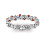 Load image into Gallery viewer, 1.50-ct.-pear-eternity-diamond-band-with-orange-sapphire-in-white-gold-FDEWB9203GSAOR-NL-WG.jpg
