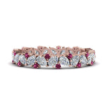 Load image into Gallery viewer, 1.50-ct.-pear-eternity-diamond-band-with-pink-sapphire-in-rose-gold-FDEWB9203GSADRPI-NL-RG.jpg
