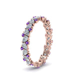 Load image into Gallery viewer, 1.50-ct.-pear-eternity-diamond-band-with-purple-topaz-in-rose-gold-FDEWB9203GVITO-NL-RG.jpg
