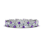 Load image into Gallery viewer, 1.50-ct.-pear-eternity-diamond-band-with-purple-topaz-in-white-gold-FDEWB9203GVITO-NL-WG.jpg
