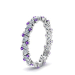 Load image into Gallery viewer, 1.50-ct.-pear-eternity-diamond-band-with-purple-topaz-in-white-gold-FDEWB9203GVITO-NL-WG.jpg
