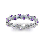 Load image into Gallery viewer, 1.50-ct.-pear-eternity-diamond-band-with-purple-topaz-in-white-gold-FDEWB9203GVITO-NL-WG.jpg
