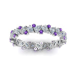 Load image into Gallery viewer, 1.50-ct.-pear-eternity-diamond-band-with-purple-topaz-in-yellow-gold-FDEWB9203GVITO-NL-YG.jpg
