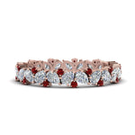 Load image into Gallery viewer, 1.50-ct.-pear-eternity-diamond-band-with-ruby-in-rose-gold-FDEWB9203GRUDR-NL-RG.jpg
