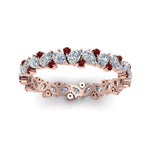 Load image into Gallery viewer, 1.50-ct.-pear-eternity-diamond-band-with-ruby-in-rose-gold-FDEWB9203GRUDR-NL-RG.jpg
