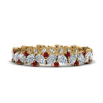 Load image into Gallery viewer, 1.50-ct.-pear-eternity-diamond-band-with-ruby-in-yellow-gold-FDEWB9203GRUDR-NL-YG.jpg

