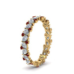 Load image into Gallery viewer, 1.50-ct.-pear-eternity-diamond-band-with-ruby-in-yellow-gold-FDEWB9203GRUDR-NL-YG.jpg
