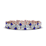 Load image into Gallery viewer, 1.50-ct.-pear-eternity-diamond-band-with-sapphire-in-rose-gold-FDEWB9203GSABL-NL-RG.jpg
