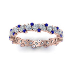 Load image into Gallery viewer, 1.50-ct.-pear-eternity-diamond-band-with-sapphire-in-rose-gold-FDEWB9203GSABL-NL-RG.jpg
