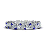 Load image into Gallery viewer, 1.50-ct.-pear-eternity-diamond-band-with-sapphire-in-white-gold-FDEWB9203GSABL-NL-WG.jpg

