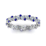 Load image into Gallery viewer, 1.50-ct.-pear-eternity-diamond-band-with-sapphire-in-white-gold-FDEWB9203GSABL-NL-WG.jpg
