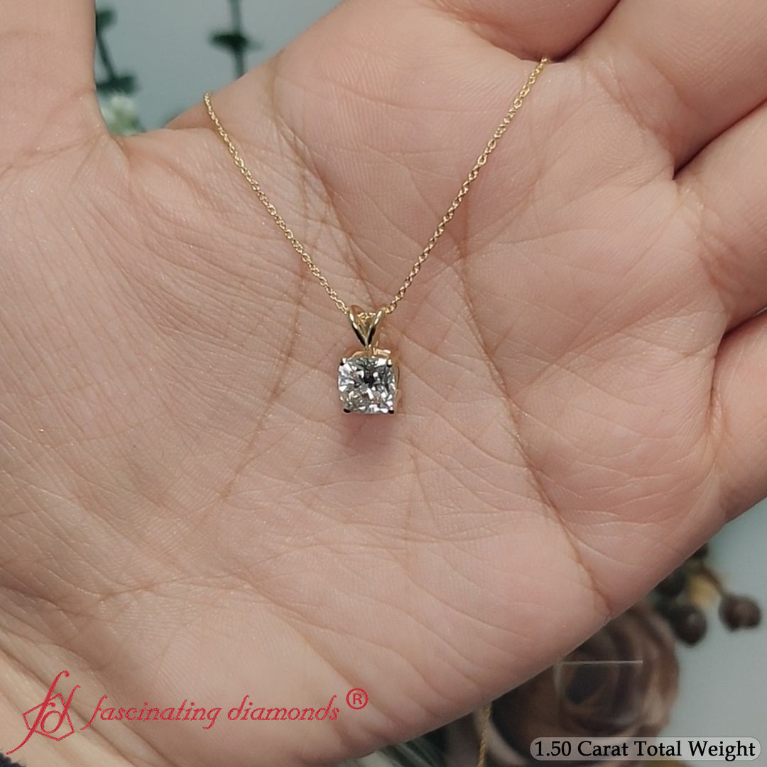 1.50_Ct._Single_Lab_Diamond_Cushion_Pendant_In_14k_Yellow_Gold-FDPD8469CU-1.50_CT-3