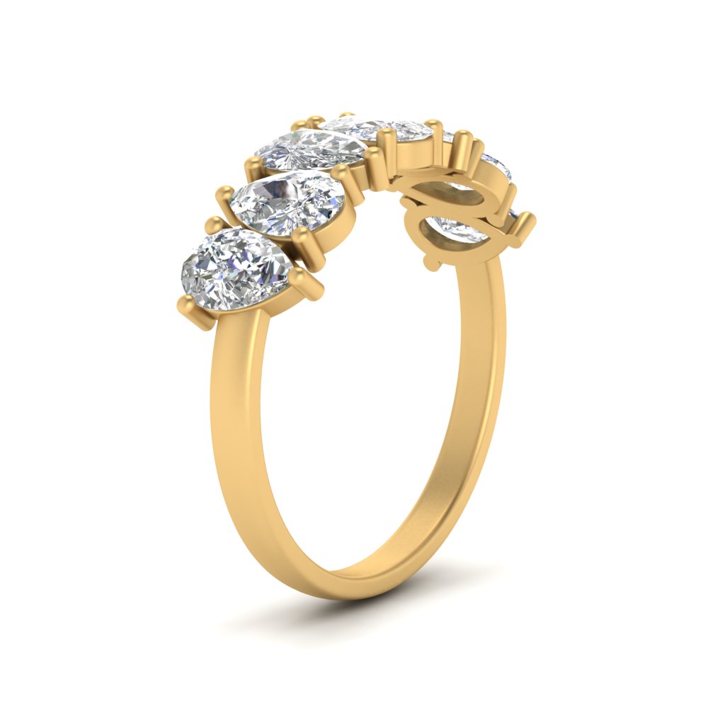 1.75 Carat Teardrop Wedding Band Diamond