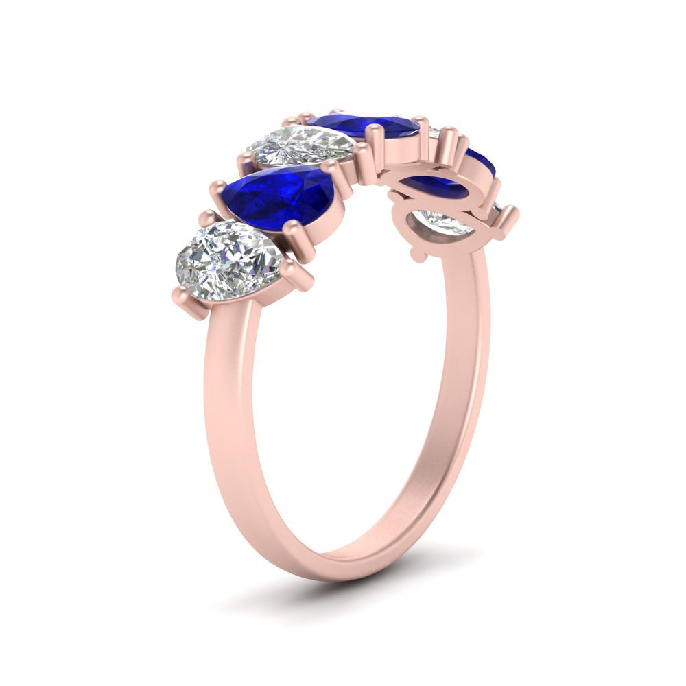 1.75 Carat Teardrop Wedding Band Diamond