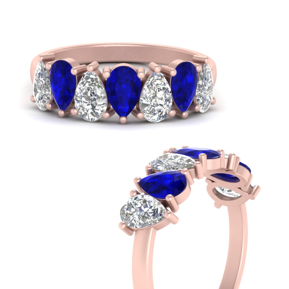 1.75 Carat Teardrop Wedding Band Diamond