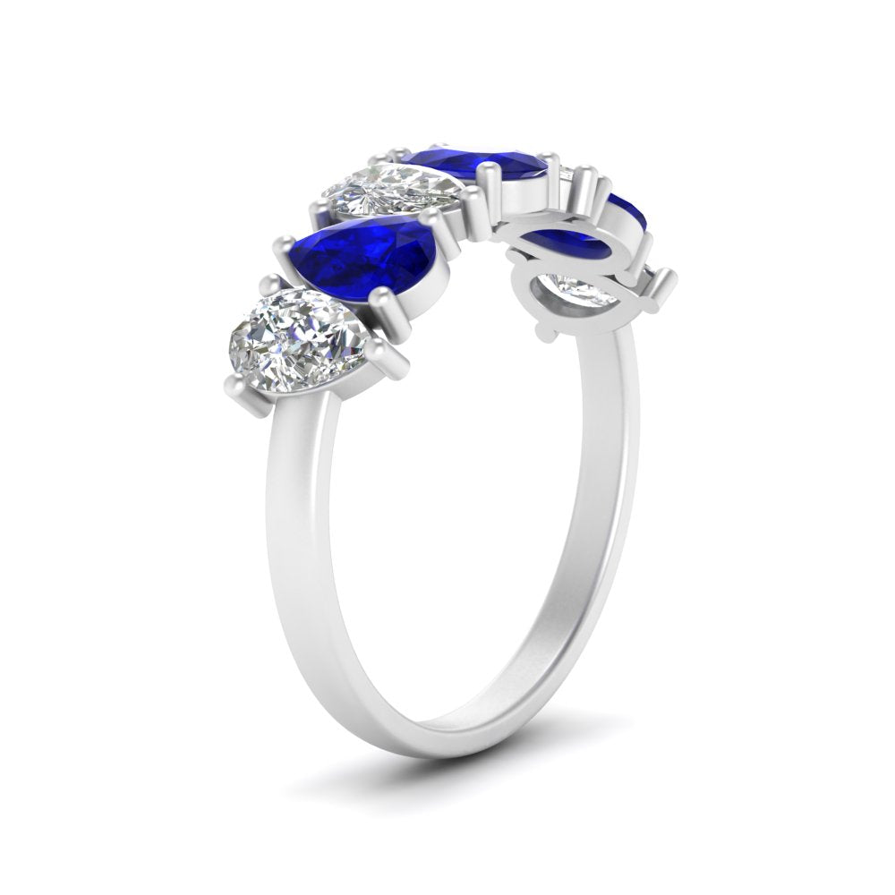 1.75 Carat Teardrop Wedding Band Diamond