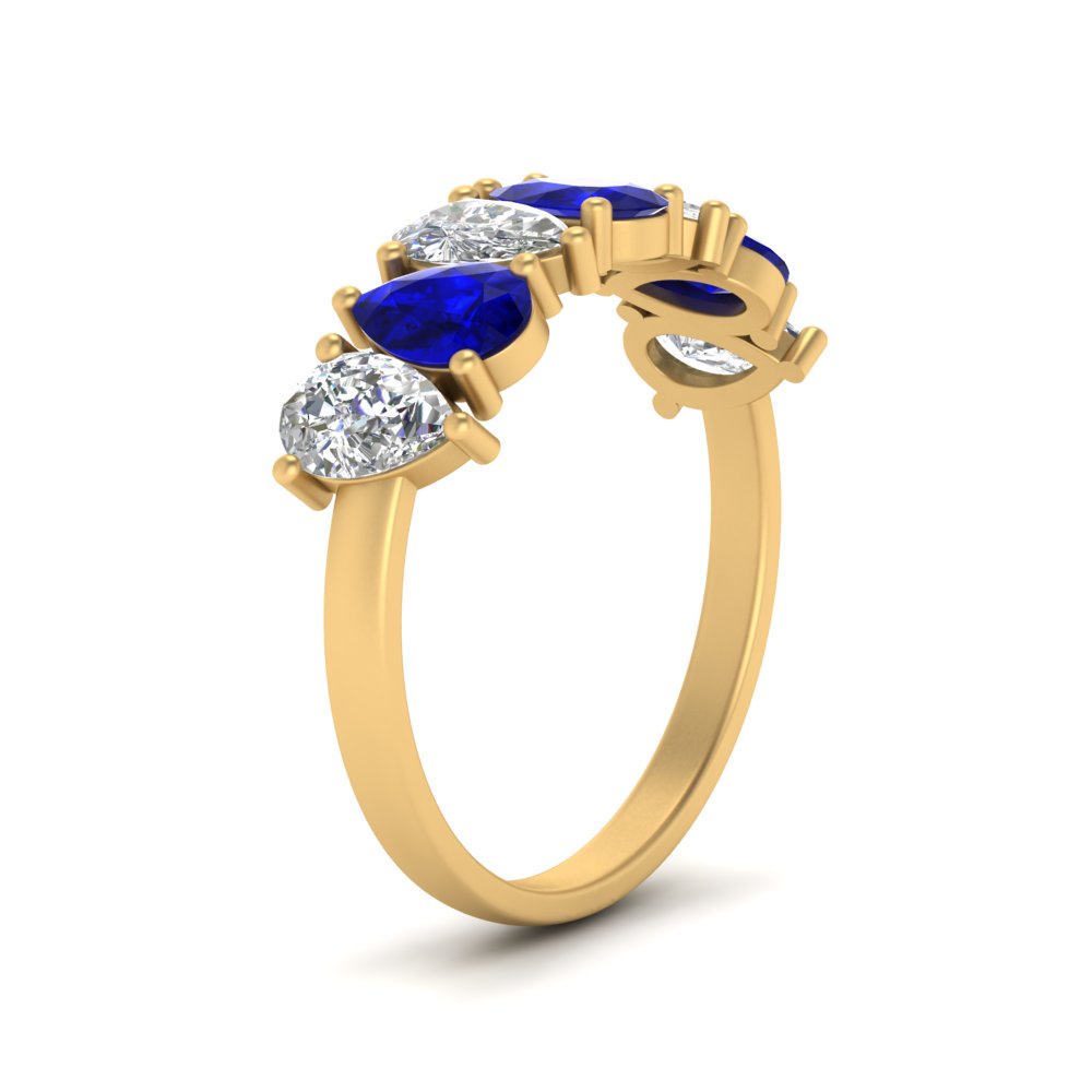 1.75 Carat Teardrop Wedding Band Diamond