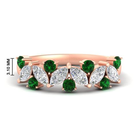 1.85-ct-vintage-emerald-wedding-bands-for-women-in-rose-gold-FDWB2308GEMGR-1.85CT-NL-RG