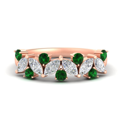 1.85-ct-vintage-emerald-wedding-bands-for-women-in-rose-gold-FDWB2308GEMGR-1.85CT-NL-RG