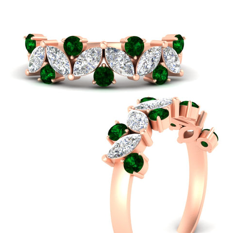 1.85-ct-vintage-emerald-wedding-bands-for-women-in-rose-gold-FDWB2308GEMGR-1.85CT-NL-RG