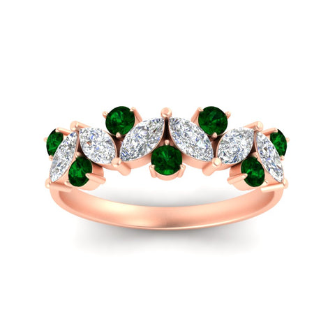 1.85-ct-vintage-emerald-wedding-bands-for-women-in-rose-gold-FDWB2308GEMGR-1.85CT-NL-RG