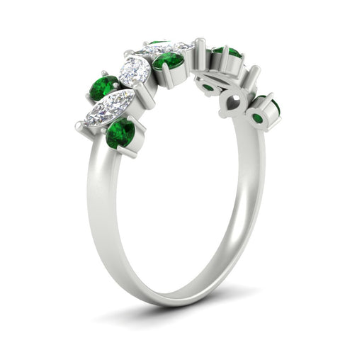 1.85-ct-vintage-emerald-wedding-bands-for-women-in-white-gold-FDWB2308GEMGR-1.85CT-NL-WG
