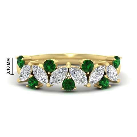 1.85-ct-vintage-emerald-wedding-bands-for-women-in-yellow-gold-FDWB2308GEMGR-1.85CT-NL-YG