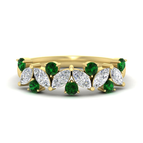 1.85-ct-vintage-emerald-wedding-bands-for-women-in-yellow-gold-FDWB2308GEMGR-1.85CT-NL-YG