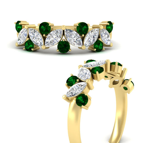 1.85-ct-vintage-emerald-wedding-bands-for-women-in-yellow-gold-FDWB2308GEMGR-1.85CT-NL-YG