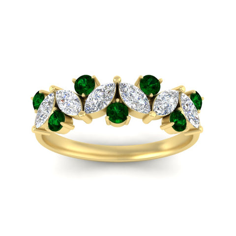 1.85-ct-vintage-emerald-wedding-bands-for-women-in-yellow-gold-FDWB2308GEMGR-1.85CT-NL-YG