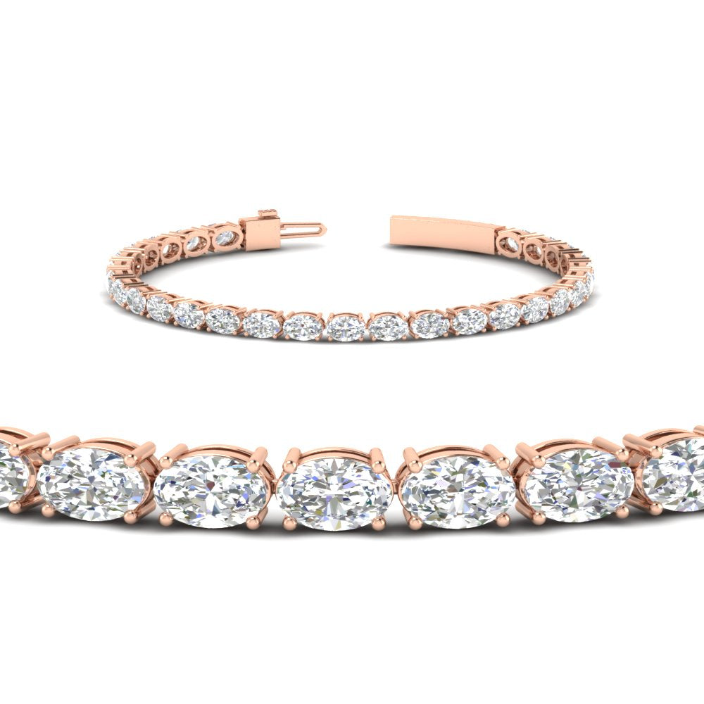 10 Ct. Oval Diamond Basket Tennis Bracelet