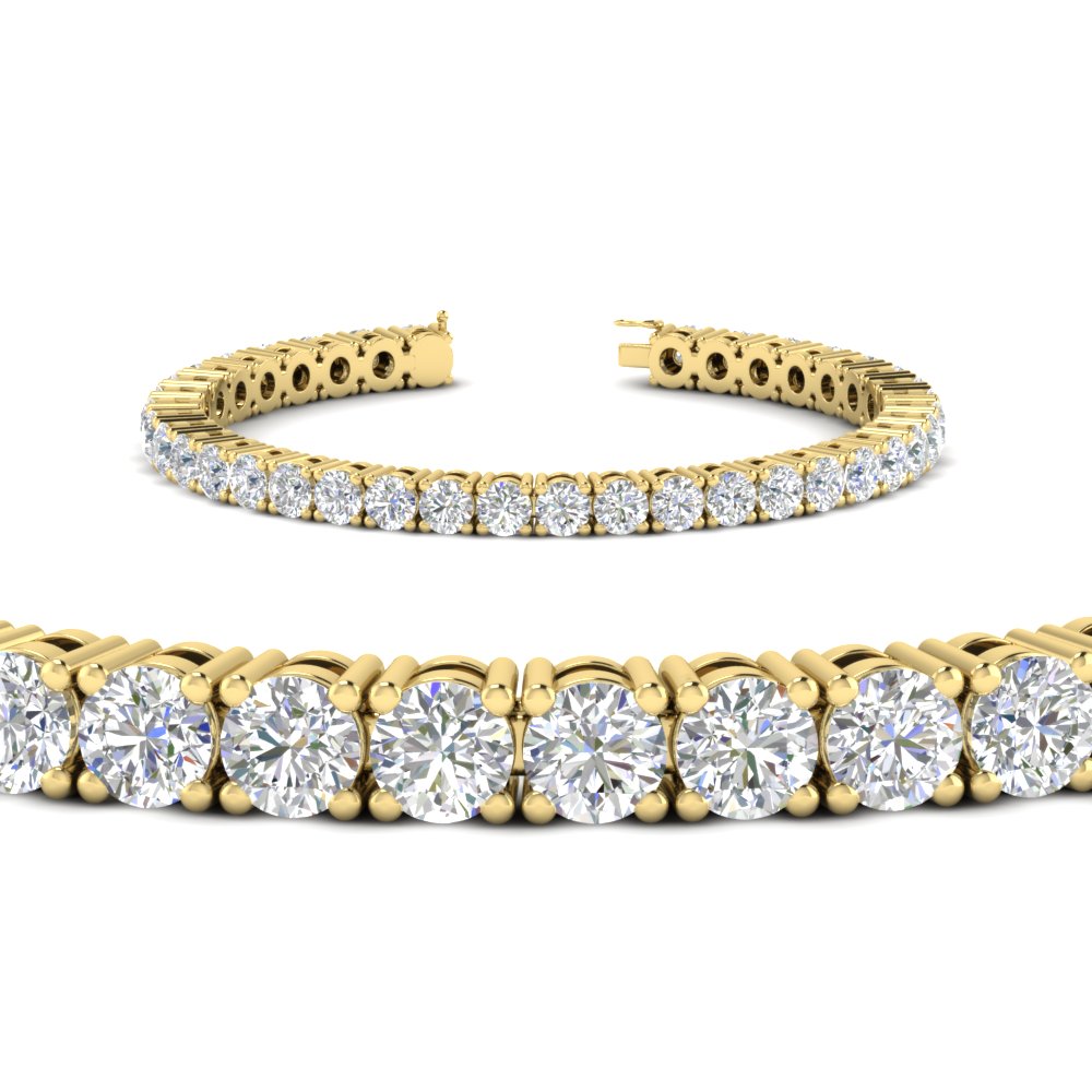 10-Ct.-Diamond-Tennis-Bracelet-In-Yellow-Gold-FDBRC8635ROANGLE2-10.00-CT-NL-YG