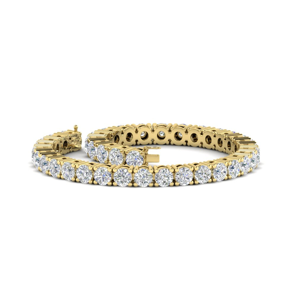 10-Ct.-Diamond-Tennis-Bracelet-In-Yellow-Gold-FDBRC8635ROANGLE4-10.00-CT-NL-YG