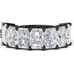 Load image into Gallery viewer, 10-carat-7-stone-radiant-cut-wedding-ring-in-black-gold-FD8008RAB-10.00CT-NL-BG-HW

