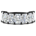 Load image into Gallery viewer, 10-carat-7-stone-radiant-cut-wedding-ring-in-black-gold-FD8008RAB-10.00CT-NL-BG
