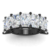 Load image into Gallery viewer, 10-carat-7-stone-radiant-cut-wedding-ring-in-black-gold-FD8008RABANGLE5-10.00CT-NL-BG