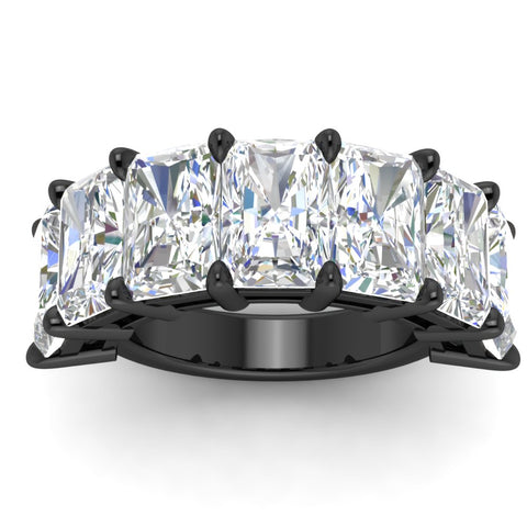 10-carat-7-stone-radiant-cut-wedding-ring-in-black-gold-FD8008RABANGLE5-10.00CT-NL-BG