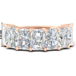 Load image into Gallery viewer, 10-carat-7-stone-radiant-cut-wedding-ring-in-rose-gold-FD8008RAB-10.00CT-NL-RG-HW

