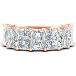 Load image into Gallery viewer, 10-carat-7-stone-radiant-cut-wedding-ring-in-rose-gold-FD8008RAB-10.00CT-NL-RG
