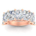 Load image into Gallery viewer, 10-carat-7-stone-radiant-cut-wedding-ring-in-rose-gold-FD8008RABANGLE5-10.00CT-NL-RG

