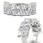 Load image into Gallery viewer, 10-carat-7-stone-radiant-cut-wedding-ring-in-white-gold-FD8008RABANGLE3-10.00CT-NL-WG
