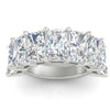 Load image into Gallery viewer, 10-carat-7-stone-radiant-cut-wedding-ring-in-white-gold-FD8008RABANGLE5-10.00CT-NL-WG