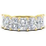 Load image into Gallery viewer, 10-carat-7-stone-radiant-cut-wedding-ring-in-yellow-gold-FD8008RAB-10.00CT-NL-YG
