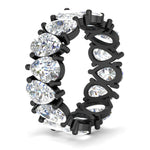 Load image into Gallery viewer, 10-carat-alternating-pear-shaped-diamond-eternity-band-in-black-gold-FDEWB10554PEANGLE2-10.00CT-NL-BG
