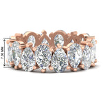 Load image into Gallery viewer, 10-carat-alternating-pear-shaped-diamond-eternity-band-in-rose-gold-FDEWB10554PE-10.00CT-NL-RG-HW
