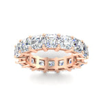 Load image into Gallery viewer, 10-carat-asscher-cut-diamond-eternity-wedding-band-in-rose-gold-FDEWB8321ASANGLE5-10.00CT-NL-RG
