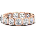 Load image into Gallery viewer, 10-carat-bezel-set-asscher-cut-eternity-band-in-rose-gold-FDEWB10567AS-10.00CT-NL-RG