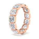 Load image into Gallery viewer, 10-carat-bezel-set-asscher-cut-eternity-band-in-rose-gold-FDEWB10567AS-10.00CT-NL-RG