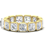 Load image into Gallery viewer, 10-carat-bezel-set-asscher-cut-eternity-band-in-yellow-gold-FDEWB10567AS-10.00CT-NL-YG