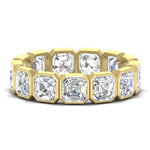 Load image into Gallery viewer, 10-carat-bezel-set-asscher-cut-eternity-band-in-yellow-gold-FDEWB10567AS-10.00CT-NL-YG